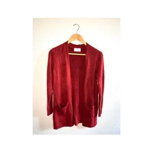Burgundy Red Cardigan